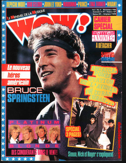 WOW Novembre 1985 - Bruce Springsteen